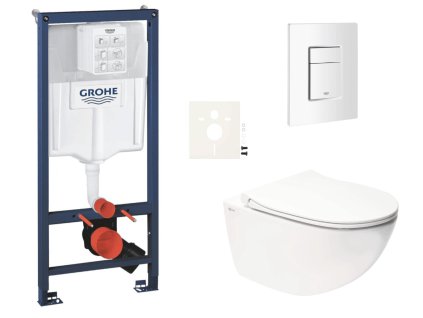 Závěsný wc set do lehkých stěn / předstěnová montáž Swiss Aqua Technologies Infinitio SIKOGRSIN11SCSH0