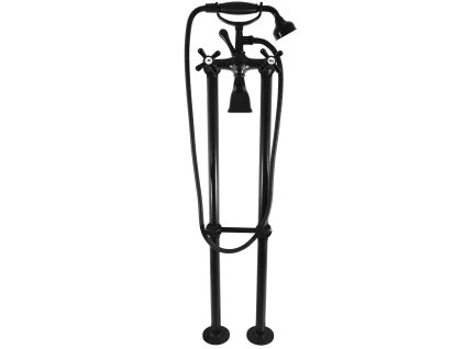 7845 vodovodni baterie vanova volne stojici morava retro cerna matna barva cerna matna rozmer 150 mm