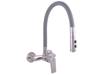 7932 vodovodni baterie drezova s flexibilnim raminkem se sprchou colorado barva chrom seda rozmer 150 mm