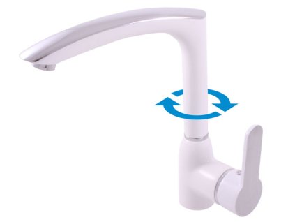 6573 vodovodni baterie drezova zambezi chrom bila barva chrom bila rozmer 3 8