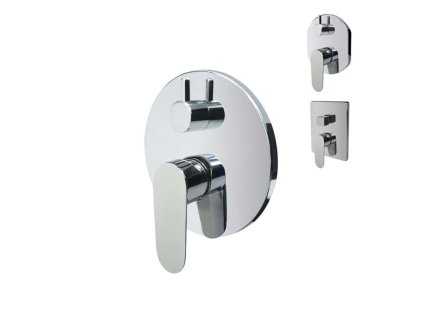 Sprchová podomítková baterie s přepínačem, Viana, Mbox, kulatý kryt (Varianta Sprchová podomítková baterie s přepínačem, Viana, Mbox, kulatý kryt, chrom)