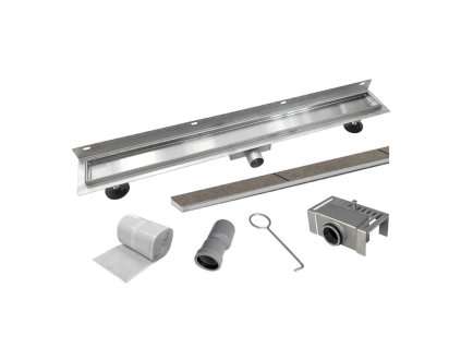 Odtokový sprchový žlab ke stěně TILE (Varianta Odtokový sprchový žlab ke stěně 90 cm, vč. roštu TILE)