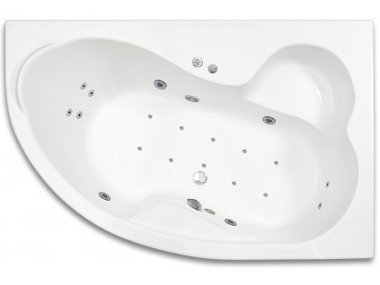 1469 viriva vana nike luxus 160 x 105 cm 4 velke masazni trysky 6 malych masaznich trysek 10 air trysek 1 led osvetleni