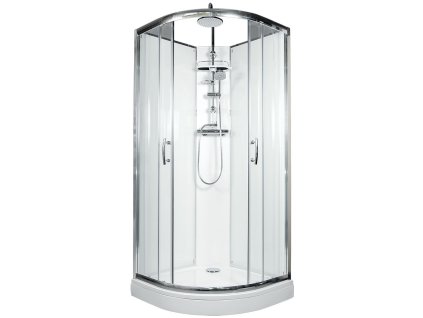 248 3 sprchovy box briliant model 6 ctvrtkruhovy s vanickou z liteho mramoru a sprchovou termostatickou tyci s horni sprchou cire sklo