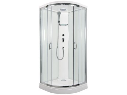 3395 4 sprchovy box briliant model 1 ctvrtkruhovy se stropem a vanickou z liteho mramoru cire sklo