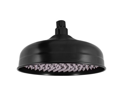 7191 hlavova sprcha kulata kovova 20 cm cerna matna barva cerna matna