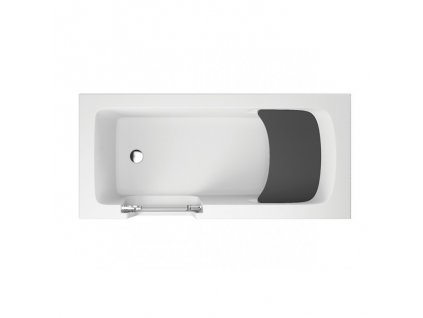 Akrylátová obdélníková vana pro starší a osoby s tělesným postižením Vovo 160 (160x75x58 cm | objem: 140 l)