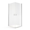 Bezbariérový sprchový kout DCO1+DCO1 - 2x otevírací dveře (Varianta Levá část: 80 cm, Pravá část: 80 cm)