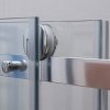 Posuvné sprchové dveře OBZD2 a pevná stěna OBZB (Varianta Barva profilu: Brillant, Rozměr dveří: 120 cm, Rozměr pevné stěny: 80 cm)