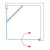 Čtvercový nebo obdélníkový sprchový kout DCO1+DB - otevírací dveře s pevnou stěnou (Varianta Rozměr dveří: 80 cm, Rozměr pevné stěny: 80 cm)