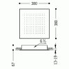 21673 tres stropni sprchove kropitko z nerez oceli proti usaz vod kamene system proti usaz vod kamene 380x380 mm tres 134944ac