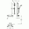 25849 tres sprchovy set s termostatickou baterii posuvna tyc o delce 600 mm sprcha proti usaz vod kamene 78 mm flexi hadice s dvojitym opletem tres 24216402