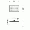27667 tres sprchove kropitko se systemem proti usaz vod kamene s kloubem 320x220 mm tres 29963202bm