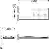 27766 tres nastenne sprchove kropitko se systemem proti usaz vod kamene 210x550 mm tres 29990302nm