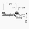 TRES 134445 Vanový sifon typu click-clack s přípojkou k odtokovému systému