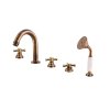 MORAVA RETRO - Vanová baterie 5-otvorová, Stará mosaz (Bronz) MK362.0PSM, RAV Slezák (Barva Stará mosaz (Bronz), Rozměr 3,8")