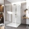 Pivotový sprchový kout, Novea, čtverec, chrom ALU, sklo Čiré, dveře L/P a pevný díl (Varianta Pivotový kout, Novea, čtverec, 100x100 cm, chrom ALU, sklo Čiré, dveře L/P a pevný díl)