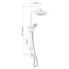 Sprchový set Sonáta s tyčí, hadicí, ruční a talíř. kulatou sprchou (Varianta Sprchový set Sonáta)