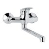 Dřezová nástěnná baterie, Sonáta, s ramínkem plochým rovným 210 mm, chrom (Varianta Dřezová nástěnná baterie, Sonáta, 100 mm, s ramínkem plochým rovným 210 mm, chrom)