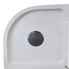Sprchový box, čtvrtkruh, se stříškou, s vaničkou R550, satin ALU, sklo Point, zadní stěny bílé (Varianta Sprchový box, čtvrtkruh,100 cm, satin ALU, sklo Point, zadní stěny bílé, litá vanička, se stříškou)