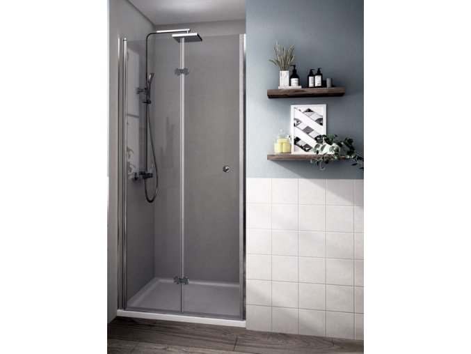 Smart short 80 - zalamovací sprchové dveře do niky 76-81 cm | koupelnyross.cz