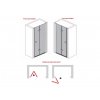 Smart short 95 - zalamovací sprchové dveře do niky 91-96 cm nákres