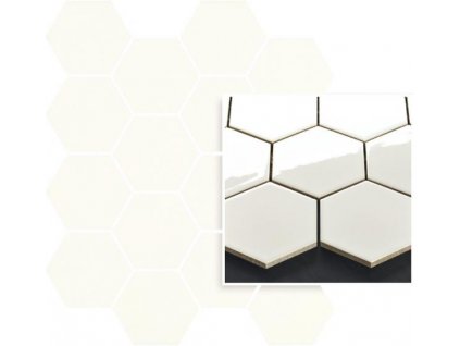 29472 hexagon mozaika univerzalni bianco paradyz 22x25 5 cm