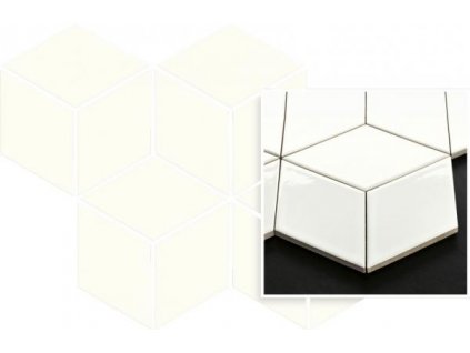 29481 hexagon mozaika univerzalni bianco paradyz romb 20 4x23 8 cm