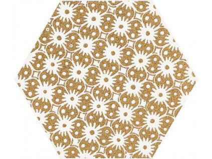 28041 hexagon shiny lines gold dekor d 19 8x17 1 cm