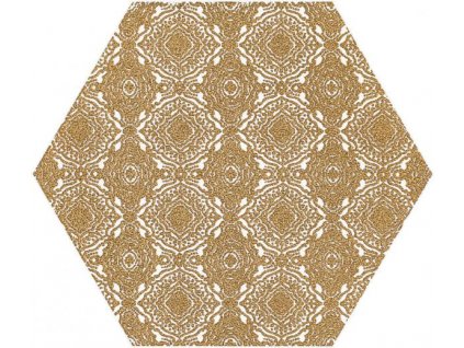 28044 hexagon shiny lines gold dekor e 19 8x17 1 cm