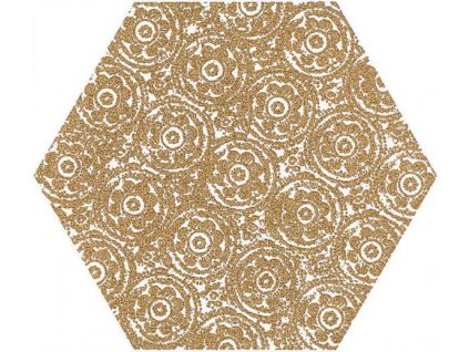 28047 hexagon shiny lines gold dekor f 19 8x17 1 cm