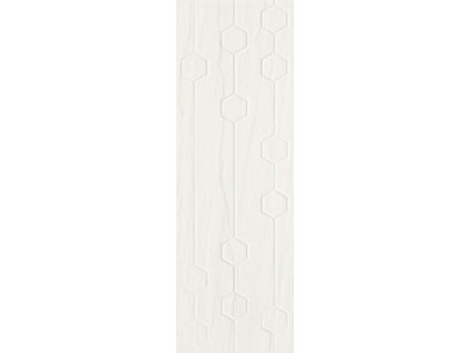 28893 hexagon titanium bianco struktura rektifikovany 25x75 cm