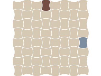 25395 mozaika modernizm bianco k 3 6x4 4 cm mix a 30 86x30 86 cm