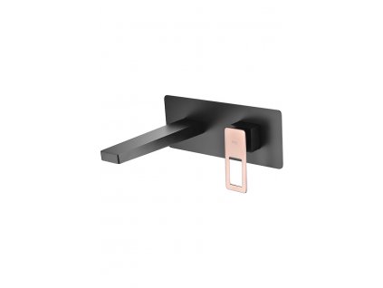 Umyvadlová podomítková Suecia baterie černá mat/rose gold