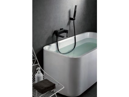Grifería de baño y ducha monomando negro mate serie Suecia