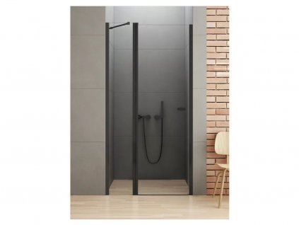 6181 dvere sprchove new soleo black 100 cm s pevnym dilem