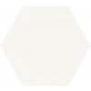 28017 hexagon shiny lines bianco mat 19 8x17 1 cm