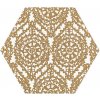 28032 hexagon shiny lines gold dekor a 19 8x17 1 cm