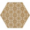 28044 hexagon shiny lines gold dekor e 19 8x17 1 cm
