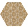 28044 hexagon shiny lines gold dekor e 19 8x17 1 cm