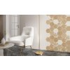 28047 1 hexagon shiny lines gold dekor f 19 8x17 1 cm