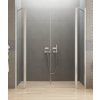 6247 dvere sprchove new soleo chrom 140 cm dvoukridle se dvema pevnymi dily