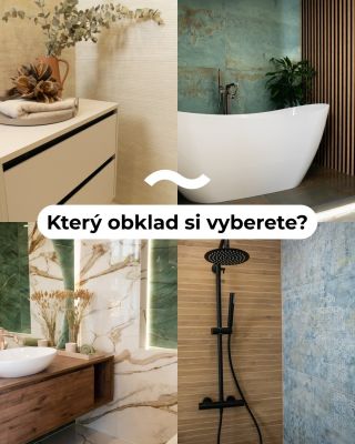 Který obklad byste si vybrali do své koupelny? 🛁 Napište nám do komentářů: Číslo 1, 2, 3 či 4 🔢 A nebo rovnou název...