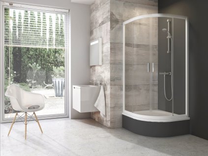 Sprchový kout snížený Blix BLCP4 Sabina (Barva Bílá, FILLING Transparent, Kód varianty 3B240140Z1)