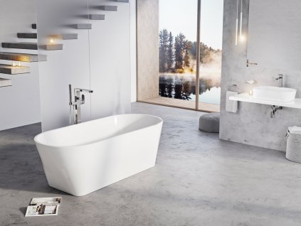 Vana Solo (EQUIPMENT Bílá, přepad a odtok - chrom)