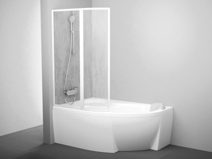 Vanová zástěna VSK2 Rosa (Varianta Levá, FILLING Rain, Kód varianty 76L7010041)