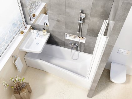 Umyvadlo BeHappy II rohové (Varianta Levá)