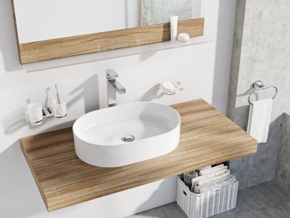 Umyvadlo Ceramic Slim O (Barva Bílá)