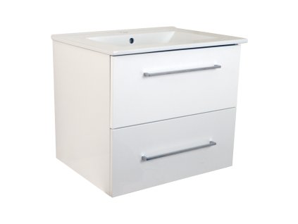 9865 koupelnova skrinka s keramickym umyvadlem emilio w 60 bila