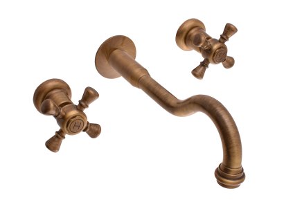 3493 2 morava retro umyvadlova baterie podomitkova s telesem stara mosaz bronz mk331sm rav slezak